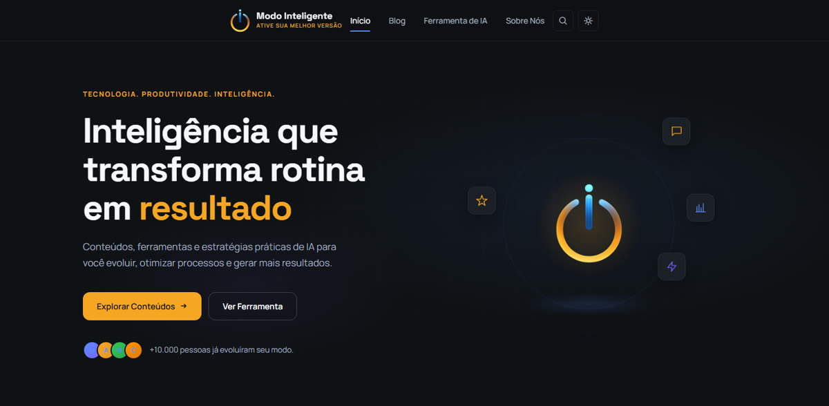 Tela do projeto Modo Inteligente